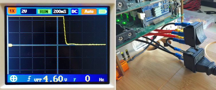 Rapid voltage drop using a DPDT switch and bleed resistor