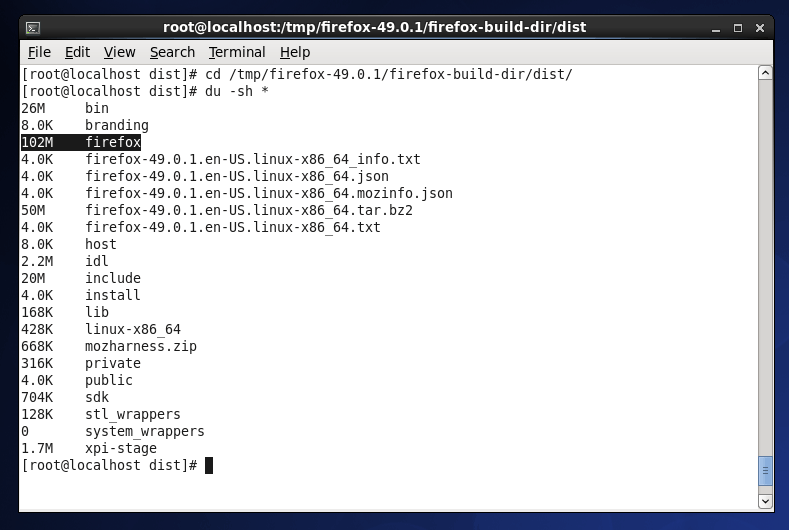 Firefox package distribution