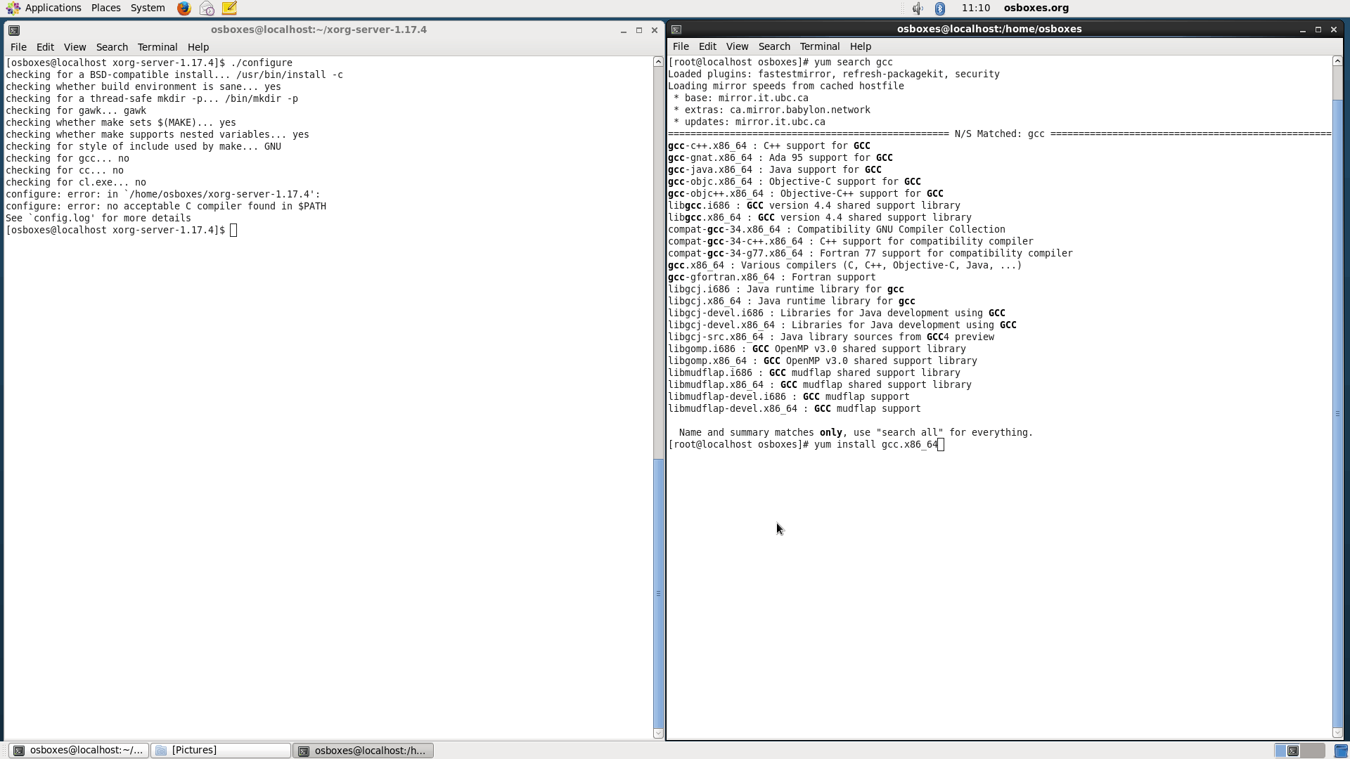 Linux root and normal user side by side