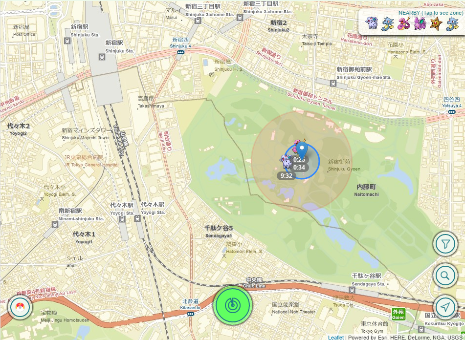 Shinjuku Gyoen Pokemon