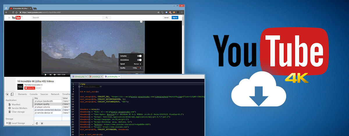 Download YouTube 4K videos with PHP